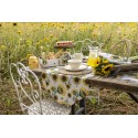 Clayre & Eef Bread Basket 35x35x8 cm Beige Yellow Cotton Sunflowers