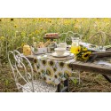 Clayre & Eef Table Runner 50x140 cm Beige Yellow Cotton Sunflowers