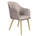 Clayre & Eef Dining Chair 58x56x83 cm Grey Iron Textile