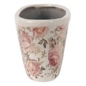 Clayre & Eef Pot de fleurs 27x13x14 cm Rose Céramique Fleurs