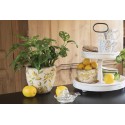 Clayre & Eef Planter 23x10x9 cm Yellow Ceramic Oval Lemon