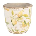 Clayre & Eef Pot de fleurs Ø 14x13 cm Jaune Céramique Citron