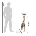 Clayre & Eef Statuetta Giraffa 90 cm Marrone Nero  Carta Ferro Tessuto