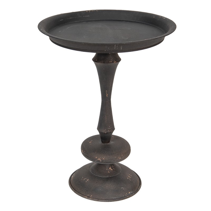 Clayre & Eef Side Table Ø 49x67 cm Black Iron