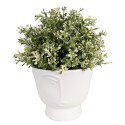 Clayre & Eef Pot de fleurs Ø 14x12 cm Blanc Céramique Visage
