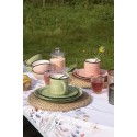 Clayre & Eef Breakfast Plate Ø 22 cm Pink Ceramic Round