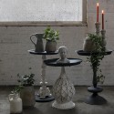 Clayre & Eef Kerzenständer 30 cm Grau Kunststoff