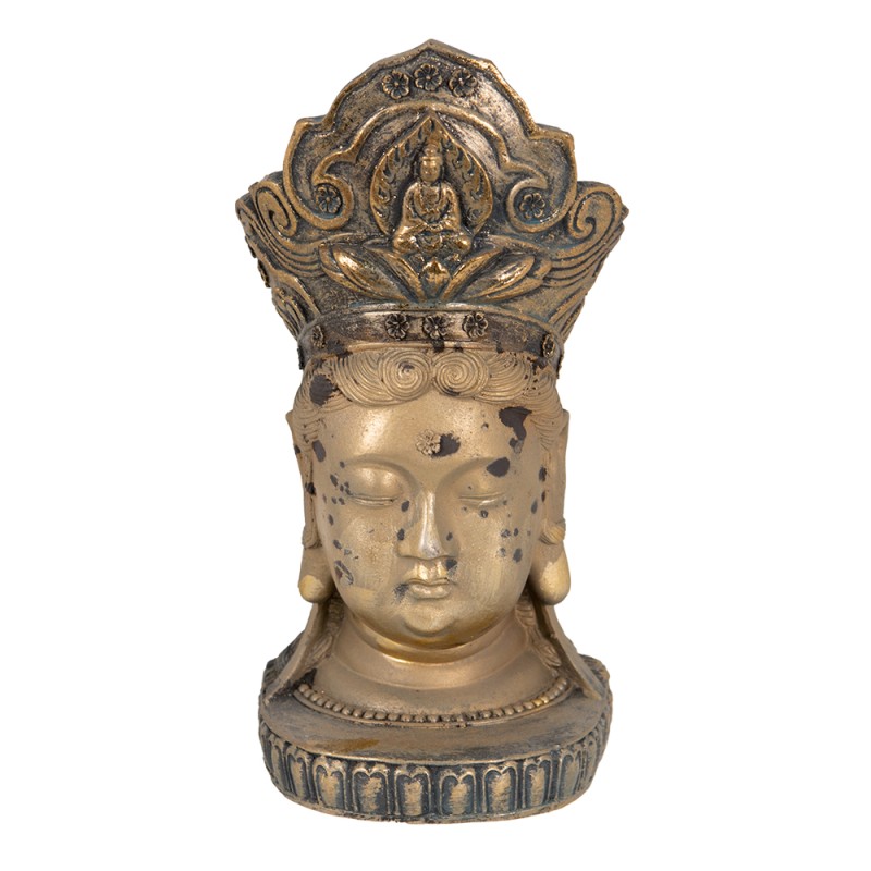 Clayre & Eef Beeld Boeddha 11x9x22 cm Goudkleurig Polyresin