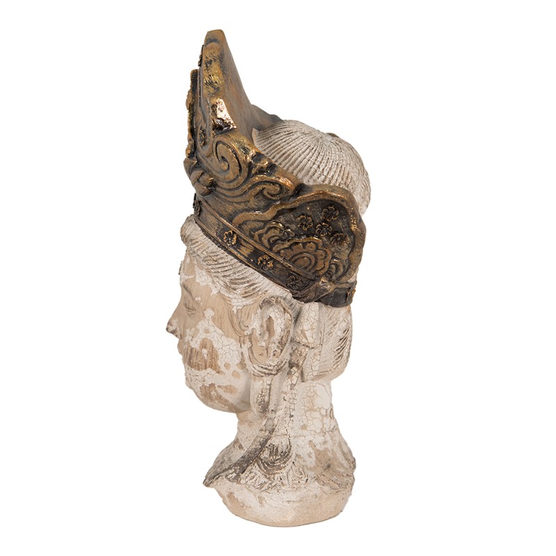 Clayre & Eef Figurine Buddha 12x9x22 cm Brown Polyresin