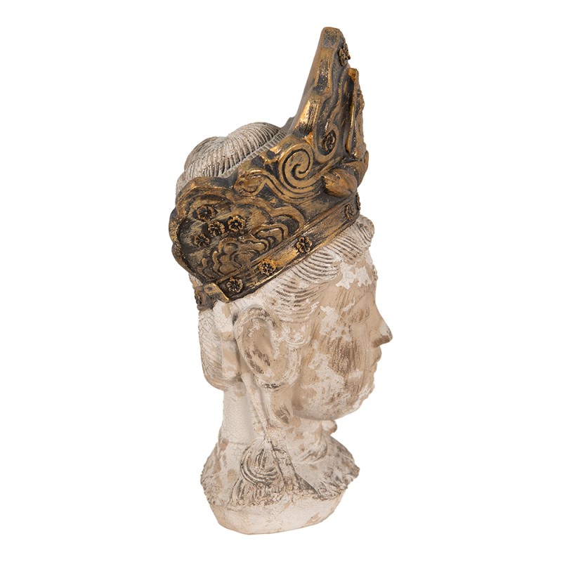 Clayre & Eef Figur Buddha 12x9x22 cm Braun Polyresin