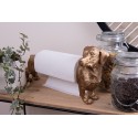 Clayre & Eef Kitchen Roll Holder Dog 46x15x23 cm Gold colored Black Plastic Iron