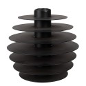 Clayre & Eef Candelabro 14 cm Nero Ferro Rotondo