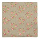 Clayre & Eef Napkins Paper Set of 20 33x33 cm (20) Green Pink Paper Flowers