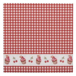 Clayre & Eef Napkins Paper Set of 20 33x33 cm (20) Red White Paper Cupcakes