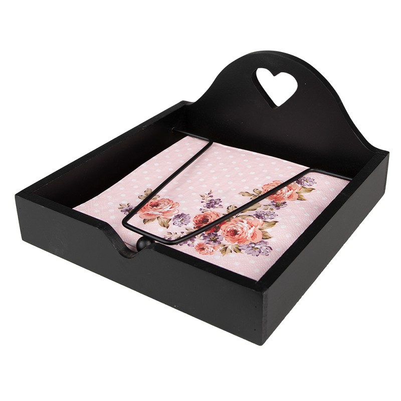 Clayre & Eef Serviettes Papier set de 20 33x33 cm (20) Rose Papier Fleurs