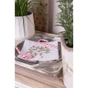 Clayre & Eef Napkins Paper Set of 20 33x33 cm (20) White Red Paper Square Candy Cane Christmas