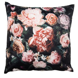 voering Helemaal droog Verschuiving Clayre & Eef Kussenhoes 45x45 cm Zwart Roze Polyester