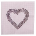 Clayre & Eef Servetten Papier Set van 20  33x33 cm (20) Roze Paars Papier Vierkant Lavendelhart
