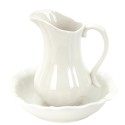 Clayre & Eef Lampet set  Wit Keramiek Rond