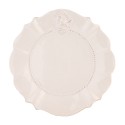 Clayre & Eef Assiette de petit déjeuner Ø 21 cm Blanc Céramique Rond