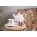 2Clayre & Eef Tea for One 400 ml Beige Ceramic Round