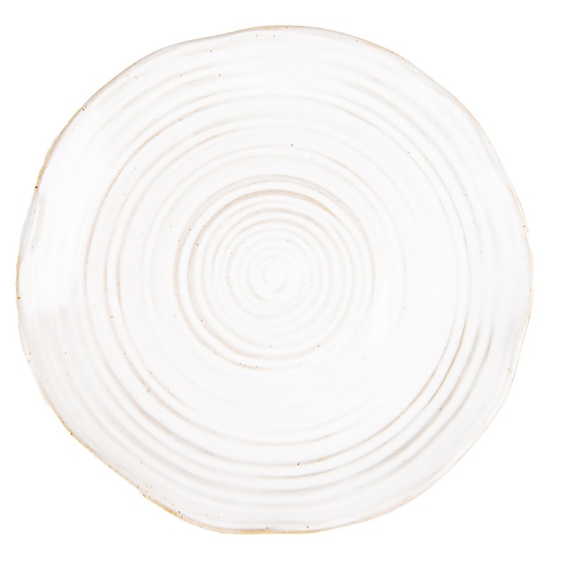 Clayre & Eef Piatto per la colazione Ø 18 cm Beige Ceramica Rotondo