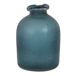 Clayre & Eef Vase Ø 7x10 cm Bleu Verre Rond