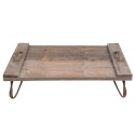 2Clayre & Eef Decorative Tray 56x38x16 cm Brown Wood Iron
