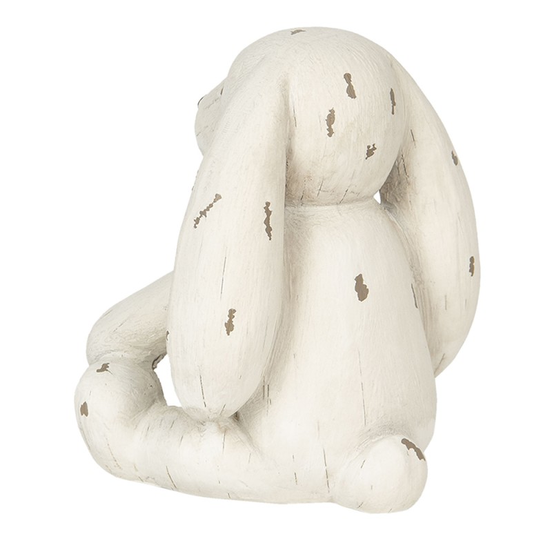 Clayre & Eef Figur Hund 14x12x16 cm Weiß Polyresin
