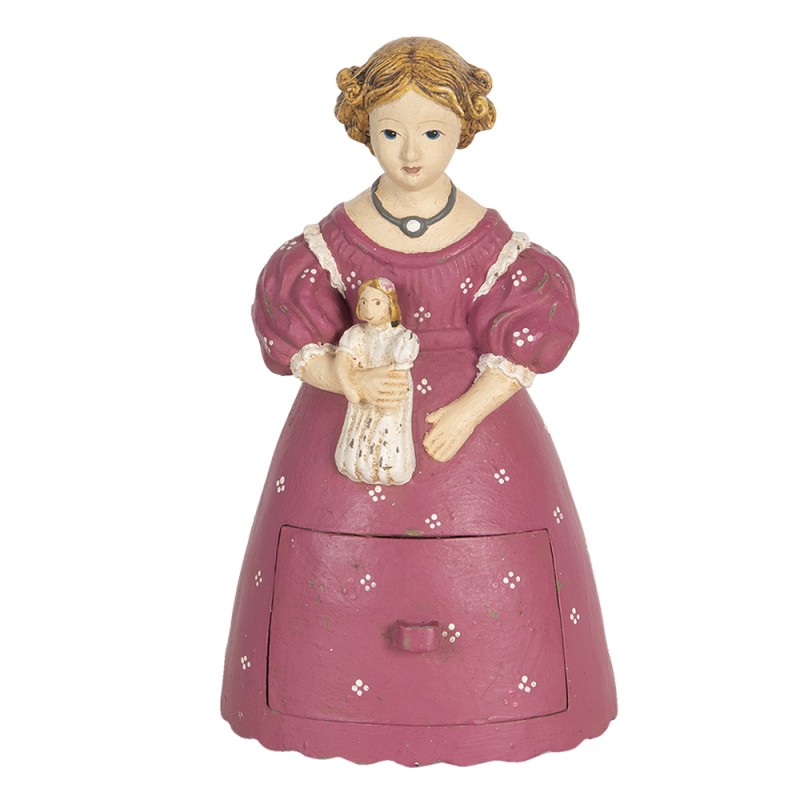 Clayre & Eef Figurine Woman 20 cm Pink Polyresin