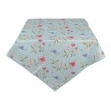 Clayre & Eef Nappe 150x250 cm Bleu Vert Coton Rectangle Fleurs