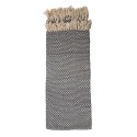 Clayre & Eef Throw Blanket 150x180 cm Black Cotton Rectangle