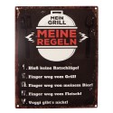 Clayre & Eef Text Sign 20x25 cm Black Iron Mein Grill Meine Regeln
