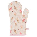 Clayre & Eef Apron and Oven Mitt set of 3 Cotton