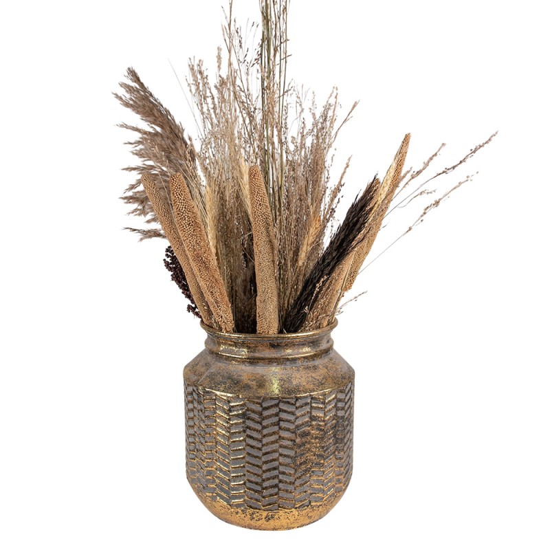 Clayre & Eef Planter Ø 25x26 cm Gold colored Metal