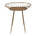 Clayre & Eef Side Table 48x31x53 cm Gold colored Metal Oval