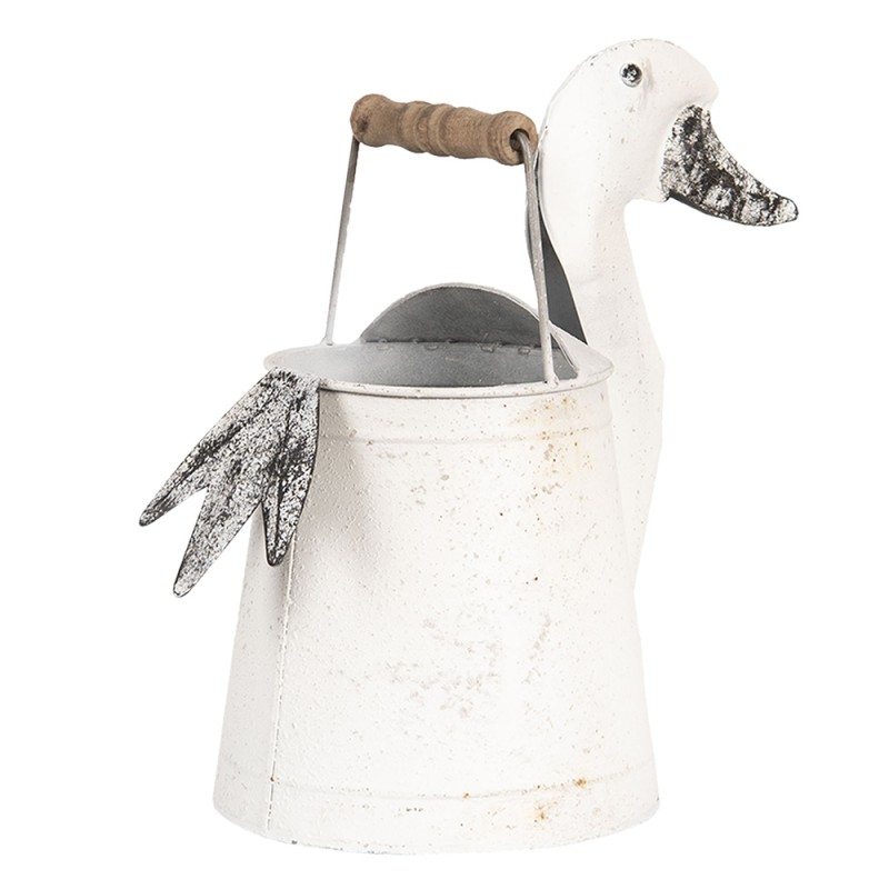 Clayre & Eef Decorative Watering Can 31x16x27 cm White Metal