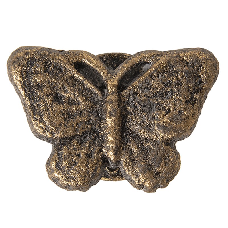 Clayre & Eef Türknauf Schmetterling 8 cm Goldfarbig