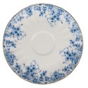 Clayre & Eef Tazza e piattino 200 ml Bianco Blu  Porcellana Fiori