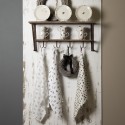 Clayre & Eef Tea Towel  50x70 cm Grey White Cotton Cats