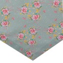 Clayre & Eef Nappe 100x100 cm Vert Rose Coton Carré Fleurs