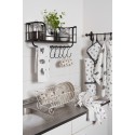 Clayre & Eef Guest Towel 40x66 cm Grey White Cotton Cats