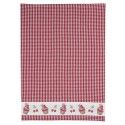 Clayre & Eef Tea Towel  50x70 cm Red White Cotton Cupcakes