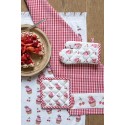 Clayre & Eef Tea Towel  50x70 cm Red White Cotton Cupcakes