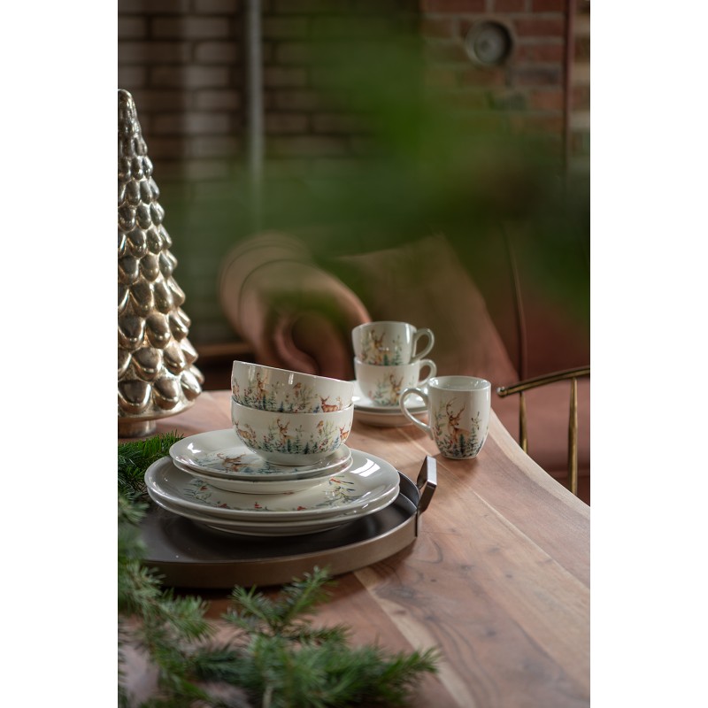 Service de table de Noël en céramique - Assiette, bol, tasse, vaisselle,  bol à riz, bol à