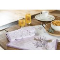 Clayre & Eef Asciugamani da cucina 50x70 cm Viola Bianco Cotone Lavanda