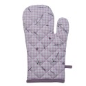 Clayre & Eef Manique de four 18x30 cm Violet Blanc Coton Lavande