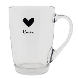 Clayre & Eef Theeglas  300 ml Glas Hart Love