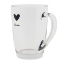 Clayre & Eef Teeglas 300 ml Glas Herz Love