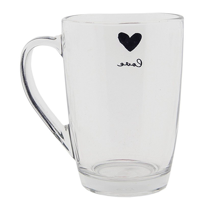 Clayre & Eef Tazza da tè 300 ml Vetro Coure Love